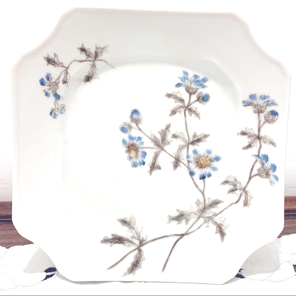 Charles Field Haviland Limoges Square 4 Salad Plates